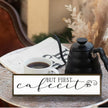 Coffee Wood Sign, Farmhouse Coffees Wall Decoration, Home Kitchen Decor for Shelf Tabletop, Cafe Coffee Station Decor, Coffees Lover Gift, But First Cafecito Sign, 17.8x4x1.2 inches