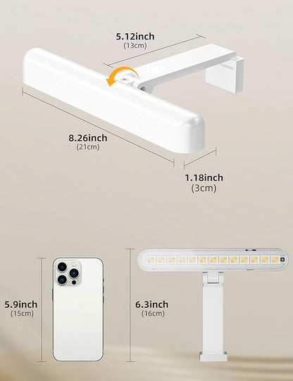 VOLISUN Picture Lights for Wall, Rechargeable Picture Light Battery Operated, 3 Color Temperatures Cordless Picture Light with Remote, Art Lighting for Paintings, Gallery, Portrait, 3 Pack (White)