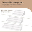 Expandable Spice Rack Cabinet Organizer 3 Tier, White Kitchen Counter Display Shelf, Seasoning Organizer for Cabinet, Moisture Resistant