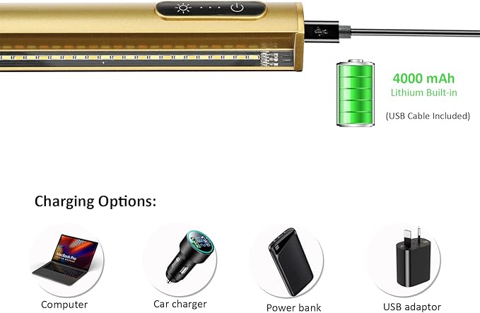 Wireless Picture Light Battery Operated,19.7" Rechargeable Painting Light with Remote Control, Metal Art Display Lamp,3 Modes,Dimmable Dartboard Light with Timer for Dartboard Gallery
