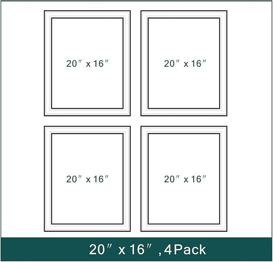 Wall Molding Peel and Stick Panel, 3D Wall Moulding Kit,16 x 20 in Wainscoting Panels Wall, 4 Set Accent Wall Trim for Living Room, Bedroom, Home