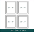 Wall Molding Peel and Stick Panel, 3D Wall Moulding Kit,16 x 20 in Wainscoting Panels Wall, 4 Set Accent Wall Trim for Living Room, Bedroom, Home