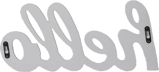 Rustic Distressed White Wooden Hello Sign for Home Decor 14