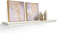 AHDECOR White Floating Shelves Wall Mounted, Deeper Wall Storage Shelf for Home Décor, Super Sturdy, Easy to Install, 36” Wide, 7.75” Deep