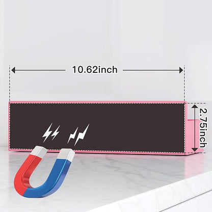 Magnetic Spice Rack for Refrigerator, Kitchen Organizer and Storage Shelf, Pink(4 Pack)