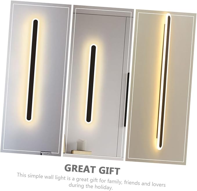 DOITOOL Elegant Minimalist Wall Light for Bedroom Living Room and Hallway Led Background Fixture with Warm Light Durable Iron Design for Home Decor