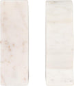 Creative Co-Op Decorative Marble Wave Bookends, Mottled White