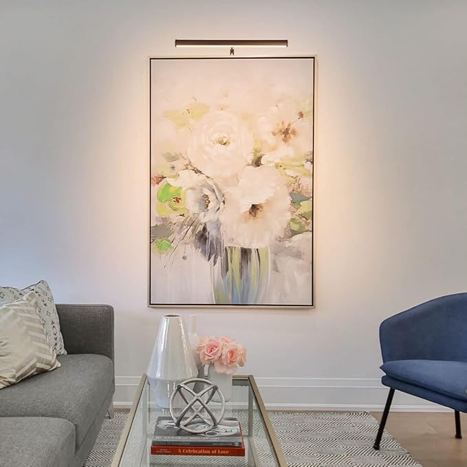 LED Picture Lights for Paintings Plug in, 14 Inch 4W Adjustable Art Light Gallery Wall Light for Display Art Work, Oil Rubbed Bronze Finish, CRI90+, 3000K Warm White, ETL Listed