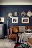 Safiyya Peel and Stick Wallpaper Dark Blue Contact Paper Solid Color Decorative Self Adhesive Removable Wallpaper Modern Contact Paper for Wall Vinyl Roll 118