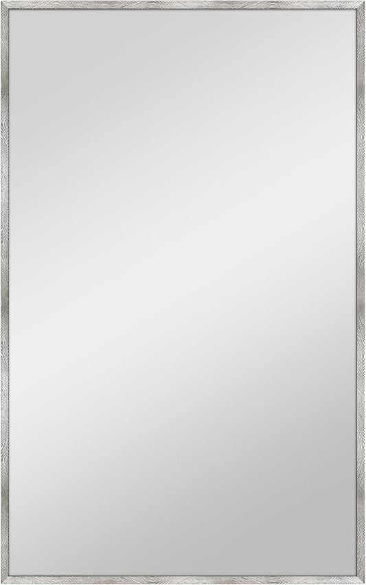 MCS Micro Rope Front Loaded Wall Mirror, (30x48, Brushed Nickel)