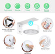 2Pcs Picture Lights for Wall, 13 Color RGB Magnetic Led Art Display Light for Picture Frame, Wireless Battery Operated Painting Light with Remote Control, Party Home Wall Decor Puck Lights, White