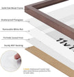 puthiac 11x17 Solid Oak Wood Picture Frame, Fits 8x12 with Mat or 11x17 Without Mat, Wall Display Only, Vertical or Horizontal, Plexi Front, 1 Pack, Walnut