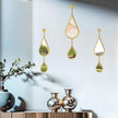Gold Mirror Wall Decor Modern Tear Drop Shape Decorative Mirror for Bedroom Living Room entryway Hall Fireplace Boho Wall Mirror 3-Pack Mirrors Set