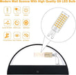 Black Modern LED Wall Sconce (with G9 Bulbs) Hardwired Indoor Wall Lights Up and Down Wall Mount Lamps for Hallways, Bedrooms, Hallways, Living Room 3000K Warm White