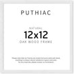 puthiac 12x12 Solid Oak Wood Picture Frame, Fits 8x8 with Mat or 12x12 Without Mat, Wall Display Only, Plexi Front, 1 Pack, White