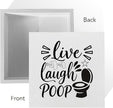 Funny Rustic Bathroom Decor Wooden Box Sign 5x5 Inch - 