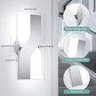 Modern LED Wall Sconce, 6000K Cool White Hardwired Wall Light Fixtures, 8W Chrome Acrylic Wall Mounted Lighting Fixture for Bedroom, Living Room, Hallway, Corridor
