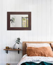 Mirrors for Wall Rustic Wooden Frame Rectangle Mirror Vintage Hanging Mirror for Bedroom Bathroom Living Room Farmhouse Wall Decor Brown Large 20