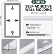 Melkus Peel and Stick Wall Molding Kit, 3 Sets 12
