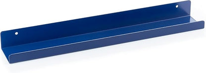 Vinyl Record Shelf - A Metal Display Shelf - Wall Mount Now-Playing Vinyl Shelves - an Album Record Holder That Doubles as a Picture Ledge - Fits All Records (Blue)