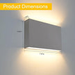 FUDESY LED Wall Sconce, Indoor Outdoor Up and Down Wall Lighting Fixtures, Modern Matte Gray Plastic Wall Mount Light, for Living Room Bedroom Hallway Corridor, 12W Warm White Light 3000K (2-Pack)