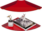 9.5x9.5 Inch Acrylic Corner Floating Shelf Set of 2, Red Corner Wall Shelf for Home Décor, Speakers, Security Cameras, Toileries, Plants, Figures, Cosmetics, Books