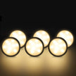 YGS-Tech LED Under Cabinet Lighting Kit, 1020 Lumens LED Puck Light, 3000K Warm White, CRI90+, Touch Dimming, Black Trim All Accessories Included, for Kitchen, Closet Lights, Safe Light, 6-Pack
