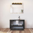Globe Electric 5-Light Vanity Light, Matte Black, Modern Glam, Bathroom Fixture, Horizontal Vertical Mount, 52088