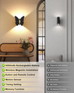 1 Pack Rechargeable Motion Sensor Wall Light: 5000mAh Battery Operated Wall Sconce 3 Colors Wireless Motion Sensor Closet Light Magnetic LED Indoor Up and Down Wall Lamp for Bedroom Hallway Stair