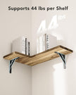 AMADA HOMEFURNISHING Corner Floating Shelves, Set of 4 Corner Shelf Wall Mounted, Shelves for Wall Decor, Corner Wood Shelf for Home Decor, Office, Bedroom, Bathroom, Laundry Room, Kitchen