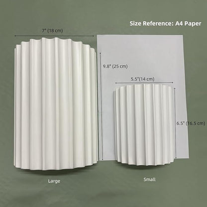 7 Inch Large Contemporary White Wall Sconce Modern Wall Light Up and Down 2 Lights Wall Mounted Lamp Nordic Resin Plaster Sconces Lighting for Living Room Bed Room Stairway Hallway