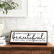 Every Love Story is Beautiful but Ours is My Favorite Sign, Rustic Wood Sign, Romantic Home Decor, Wedding Decoration, Tabletop Decorations for Bedroom 17.8x4x1.2 inches
