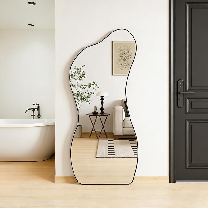 POZINO Irregular Frameless Mirror, 47.2