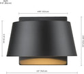 Globe Electric 44782 LED Integrated Outdoor Wall Sconce, Matte Black, 8W, 650 Lumens, 2700 Kelvin, Back Porch Lights, Front Patio, Garage Fixture, Exterior Lighting for House