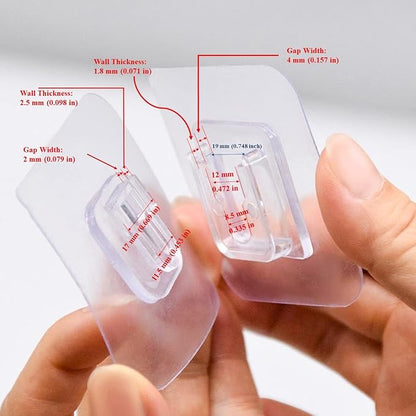 6 Pairs Wall Mounted Replacement Sticky Pads for Kitchen Bathroom Shower Caddy Organizer Rack Holder Nail Free Adhesive Hooks (6 Concave and 6 Convex)