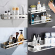 OwnMy Bathroom Shower Shelf Stainless Steel Bath Kitchen Basket Shower Caddy Rack, Rustproof Metal Bathroom Storage Floating Shelves Wall Mounted Shower Corner Rectangular Shelf - 16 Inch Silver