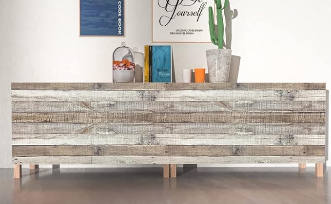 Yun-aeon Natural Wood-Grey Wood Contact Paper Peel and Stick Wallpaper 17.3