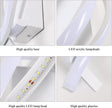 DELIPOP Wall Sconces, Modern Wall Sconce, 6500K Cool White Indoor Wall Light, Acrylic LED Wall Lights for Bedroom, Bathroom, Living Room, Hallway, Balcony (White)