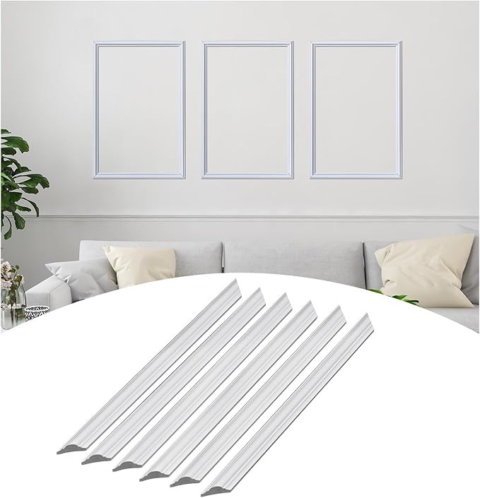 3 Frames 16x24 inches Pre-Cut Wall Moulding Wainscoting Panels, Ready-to-Assemble Decorative Wall Molding & Trim, Premade Picture Frame Molding and Accent Wall Decor