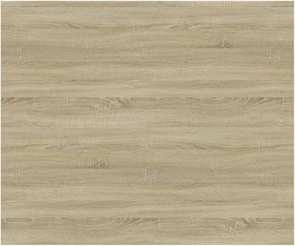 Set of 8 Sonoma Oak Floating Shelves 23.6 x 19.7 in, Engineered Wood Wall Mounted Storage Display Boards for Books, Plants, and Home Decor, Matte Finish