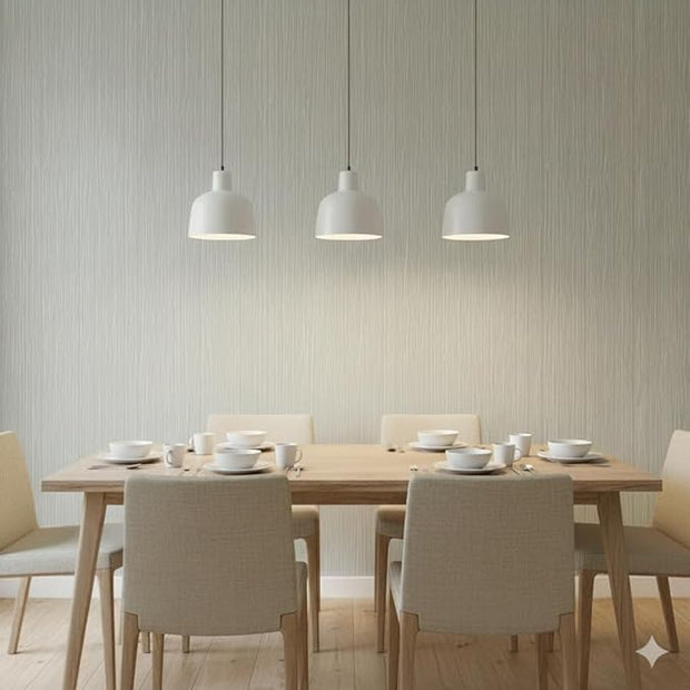 Modern Peel and Stick Wallpaper 17.3" x 197" Self Adhesive Wallpaper Textured Neutral Stripe Contact Paper Removable Vinyl Wall Paper for Living Room Bedroom Accent Wall Modern Minimalist Wall Decor