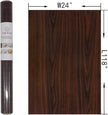 TOTIO Dark Brown Wood Wallpaper Black Walnut Wood Contact Paper Thick Peel Stick Wood Look Wall Paper Removable Adhesive Waterproof Wall Covering Decoration Countertop Counter Desk Vinyl Roll 24