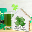 St. Patrick's Day Decor, Clover Decorations, May Your Troubles Be Less and Your Blessings Be More House Shaped Wood Block Sign, Home Decor for Desk Table Shelf, St Patricks Day Decorations