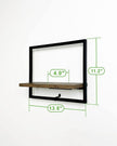 Cocoyard Set of 2 Floating Shelves. Rustic Wall Mounted Display Shelf for Livingroom Bedroom Bathroom, Art Deco, and Plants. Metal Wood Finish Wall Mounted Shelves