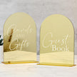 Set of 2 Gold Acrylic Wedding Signs, 5