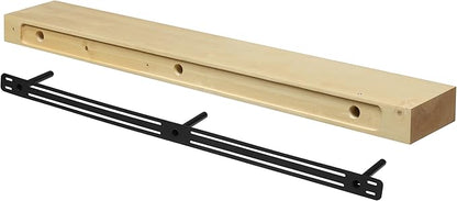 Dogberry Collections Smooth Timber Floating Shelf – Versatile Wood Mantel & Wall Shelf (Natural, 60 in.)