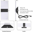 TRLIFE Wall Sconce Plug in, Modern Wall Sconces 12W LED Wall Sconce 6000K Cool White Acrylic Wall Mounted Light Wall Lights with 6FT Plug in Cord and On/Off Switch on The Cord(2 Pack, Black)