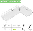 8x11.8 Inch Corner Shelf Wall Mount Set of 2, White Acrylic Corner Floating Shelves, Wall Organizer Shelf for Bathroom, Kitchen, Bedroom, Living Room, Dining Room, Office