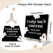 Freshly Boo'd Coffee Wood Sign, Halloween Coffee Bar Decor, Scream Sugar Spooky Season Haunted House Signs Ghosts Fall Shelf Sitter Kitchen Rustic Farmhouse Home Decor Wooden Plaque Sign