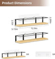 Spice Rack, Self-Adhesive or drilling, Rustic Style Hanging Spice Rack, Spice Organization for Cabinet Door or Wall Mount, Over The Stove, Kitchen Wall, 4-Pack, Wood Color